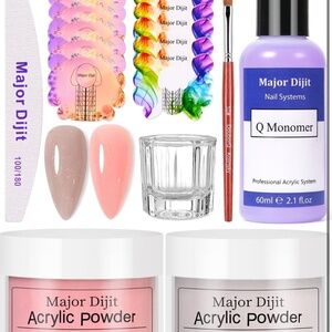 BUNDLE! Acrylic nail kit, nail accessories set, nail stand, rhinestone glue